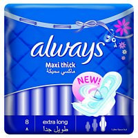 Always Pads Maxi Thick Extra Long - Pack of 8